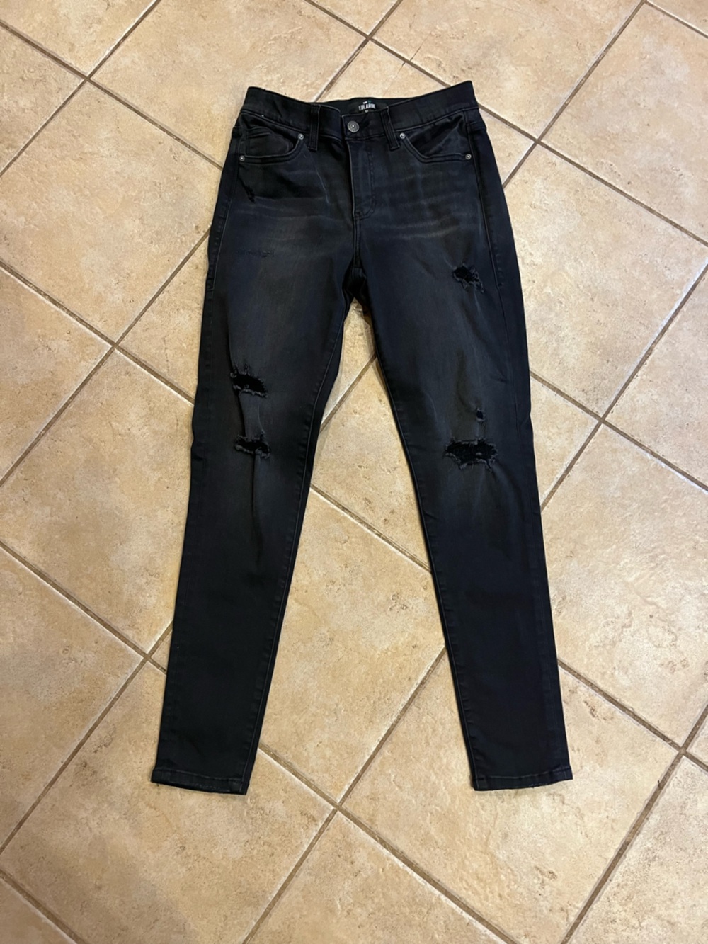 LuLaRoe Black Distressed Skinny Jeans